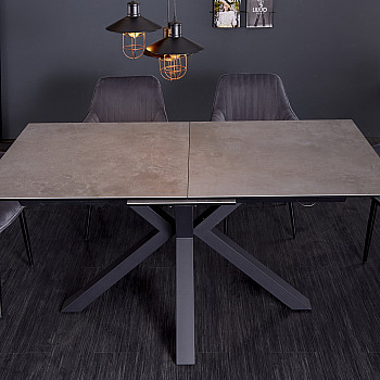 Rozkladací jedálenský stôl 41091 180/225x90cm Betón keramika Rozkladací jedálenský stôl 41091 180/225x90cm Betón keramika