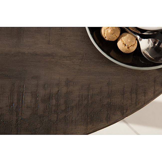 Jedálenský stôl 39368 Ø80cm Drevo Mango šedé Jedálenský stôl 39368 Ø80cm Drevo Mango šedé