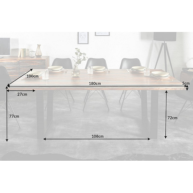 Jedálenský stôl 41070 180x100cm Masív drevo Palisander Jedálenský stôl 41070 180x100cm Masív drevo Palisander