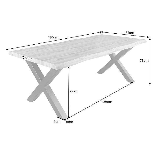 Jedálenský stôl Wild 41332 180x90cm Divoký Dub fólia Jedálenský stôl Wild 41332 180x90cm Divoký Dub fólia
