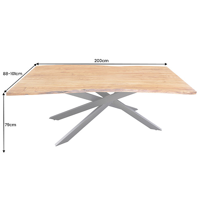 Jedálenský stôl Mammut 43783 200x100cm Masív drevo Acacia Jedálenský stôl Mammut 43783 200x100cm Masív drevo Acacia