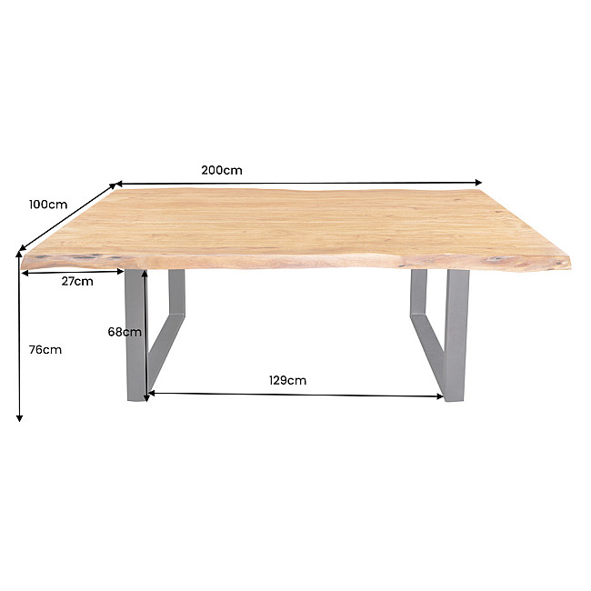 Jedálenský stôl Mammut 43789 200x100cm Masív drevo Acacia Jedálenský stôl Mammut 43789 200x100cm Masív drevo Acacia