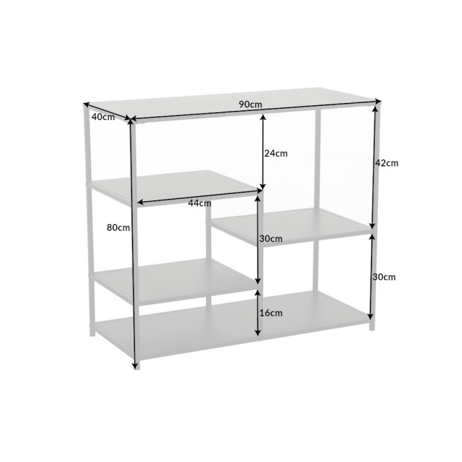 Knižnica/Regál 41731 90cm Dura steel Knižnica/Regál 41731 90cm Dura steel