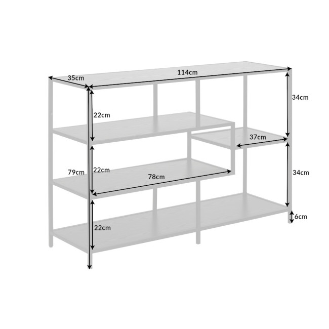Knižnica/Regál 42019 115cm Slim Line Čierny jaseň Knižnica/Regál 42019 115cm Slim Line Čierny jaseň