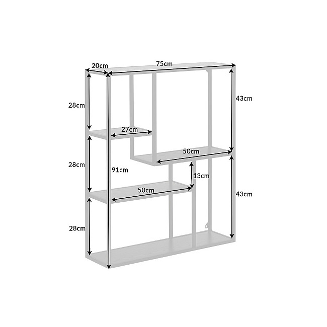Knižnica/Regál 42029 75cm Slim Line Čierny jaseň Knižnica/Regál 42029 75cm Slim Line Čierny jaseň