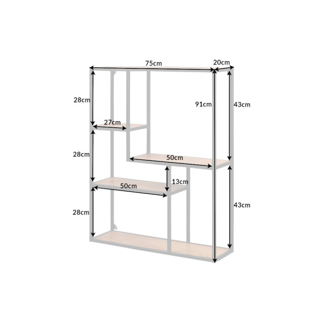 Knižnica/Regál 42030 75cm Slim Line Divoký Dub Knižnica/Regál 42030 75cm Slim Line Divoký Dub