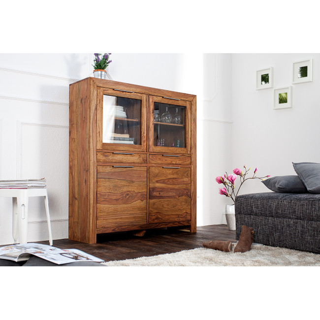 Komoda/Vitrína 22685 120cm Drevo Sheesham/Palisander Komoda/Vitrína 22685 120cm Drevo Sheesham/Palisander