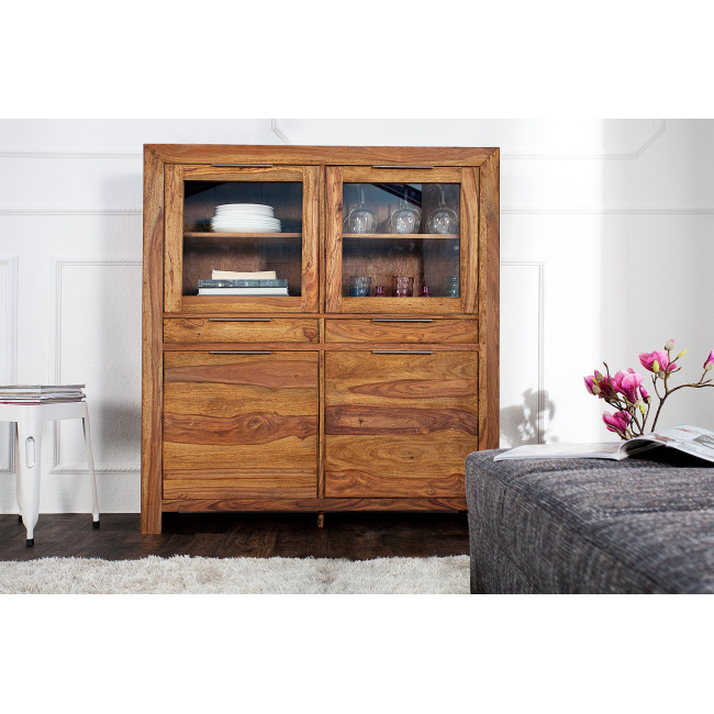 Komoda/Vitrína 22685 120cm Drevo Sheesham/Palisander Komoda/Vitrína 22685 120cm Drevo Sheesham/Palisander