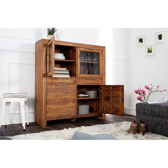 Komoda/Vitrína 22685 120cm Drevo Sheesham/Palisander Komoda/Vitrína 22685 120cm Drevo Sheesham/Palisander