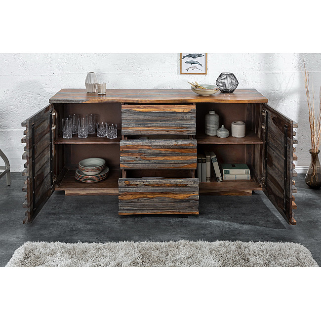Komoda 39746 160cm Relief Drevo Sheesham/Palisander Komoda 39746 160cm Relief Drevo Sheesham/Palisander