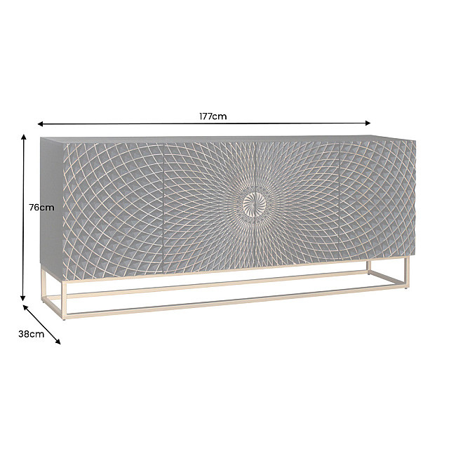 Komoda 44320 177cm Illusion Drevo Mango