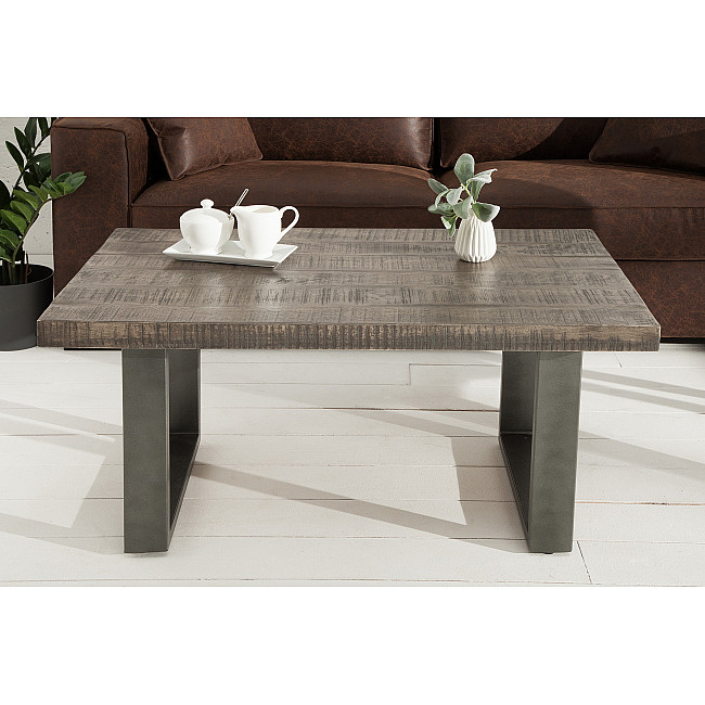 Konferenčný stôl 38661 100x60cm Drevo Mango šedý Konferenčný stôl 38661 100x60cm Drevo Mango šedý