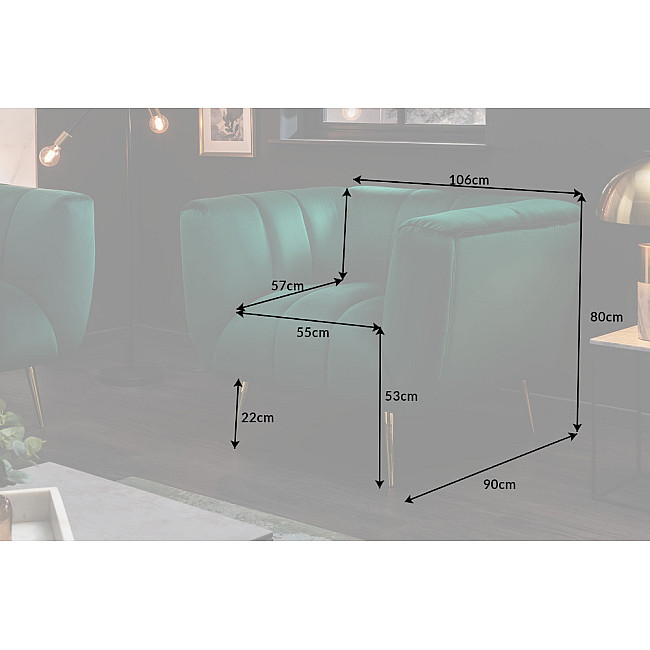 Kreslo 40478 Noblesse Zamat Smaragdovozelená Kreslo 40478 Noblesse Zamat Smaragdovozelená