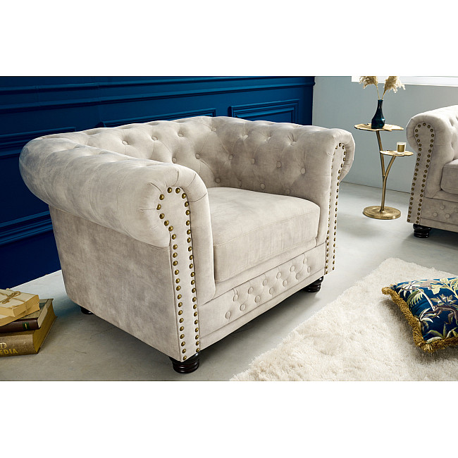 Kreslo 42312 Chesterfield Zamat Champagner Kreslo 42312 Chesterfield Zamat Champagner