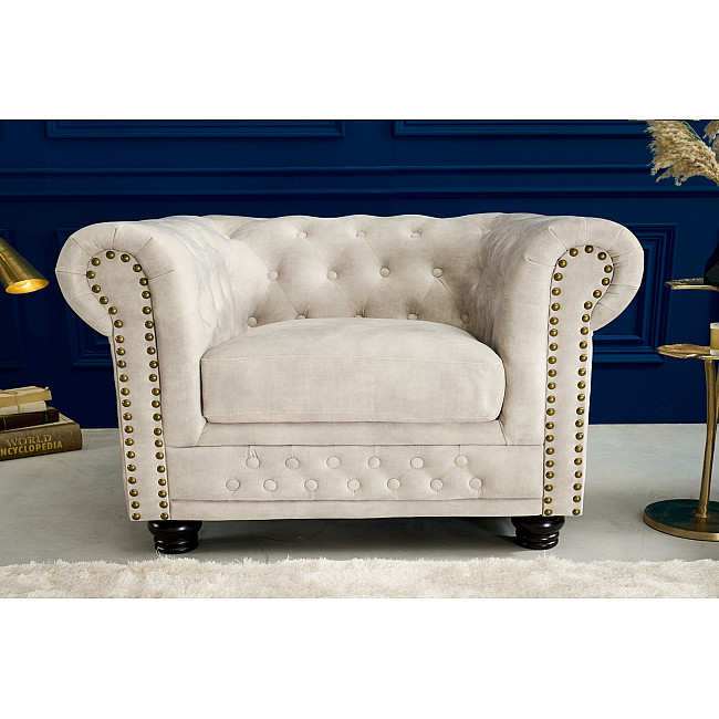Kreslo 42312 Chesterfield Zamat Champagner Kreslo 42312 Chesterfield Zamat Champagner