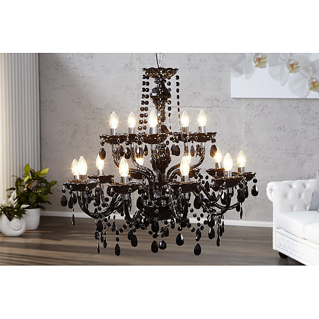 Luster 1282 15-Ramien čierny Luster 1282 15-Ramien čierny