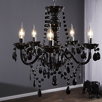 Luster 1452 5-Ramien čierny - PRODUKT JE SKLADOM U NÁS - 1Ks