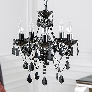 Luster 7228 5-Ramien čierny