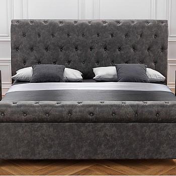 Posteľ 40605 160x200cm Kensington Microfaser Tmavošedá