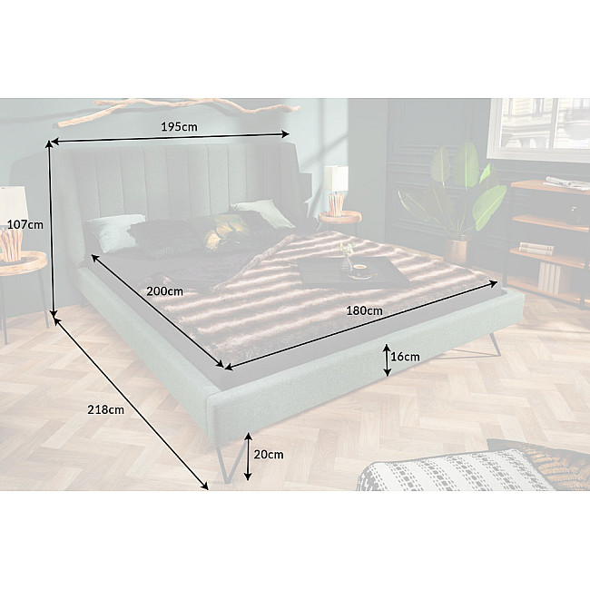 Posteľ 40791 180x200cm La Beaute Antracit Posteľ 40791 180x200cm La Beaute Antracit