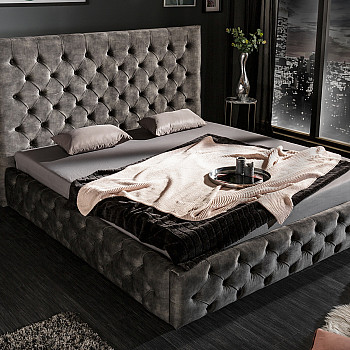 Posteľ 41076 180x200cm Zamat Olivovo šedá