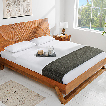 Posteľ 41191 180x200cm Scorpion Masív drevo Mango hnedá