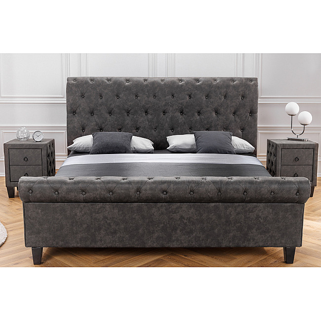 Posteľ 41413 180x200cm Kensington Microfaser Tmavošedá Posteľ 41413 180x200cm Kensington Microfaser Tmavošedá