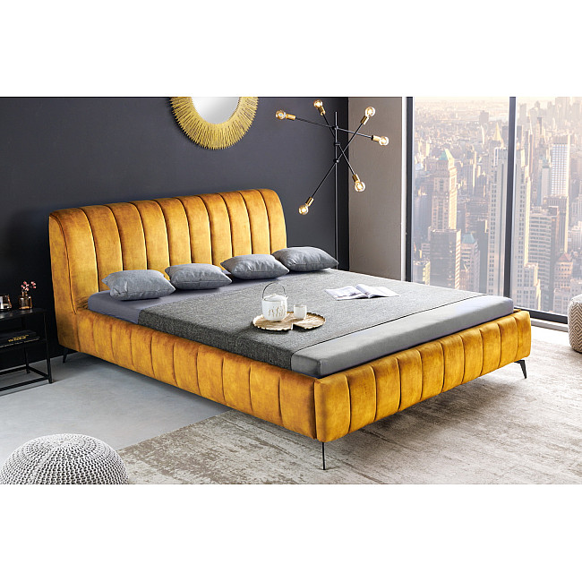 Posteľ 41440 180x200cm Amsterdam Zamat Žltá Posteľ 41440 180x200cm Amsterdam Zamat Žltá