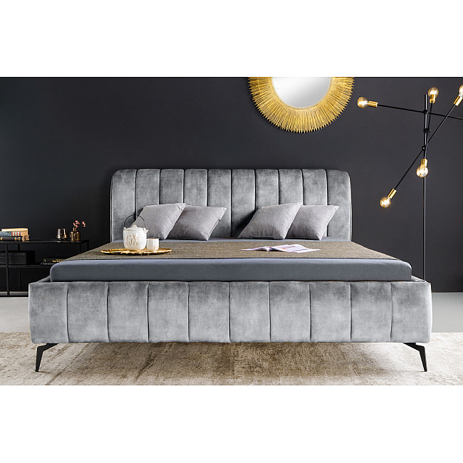 Posteľ 41441 180x200cm Amsterdam Zamat Šedá Posteľ 41441 180x200cm Amsterdam Zamat Šedá