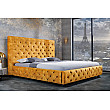Posteľ 41641 180x200cm Zamat Žltá