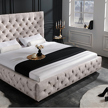 Posteľ 43106 160x200cm Zamat Champagne