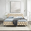 Posteľ 43256 180x200cm Modern Barock Zamat Champagner