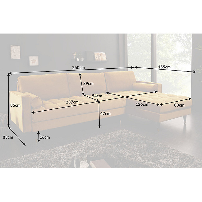 Rohová sedacia súprava 40274 Cozy - Zamat Smaragdovozelená Rohová sedacia súprava 40274 Cozy - Zamat Smaragdovozelená