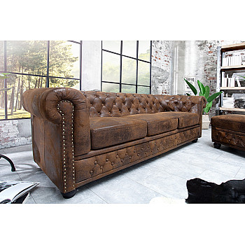 Sedacia súprava 17382 Chesterfield 3-sedenie Antik hnedá Sedacia súprava 17382 Chesterfield 3-sedenie Antik hnedá
