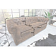 Sedacia súprava 17382 Chesterfield 3-sedenie Antik hnedá