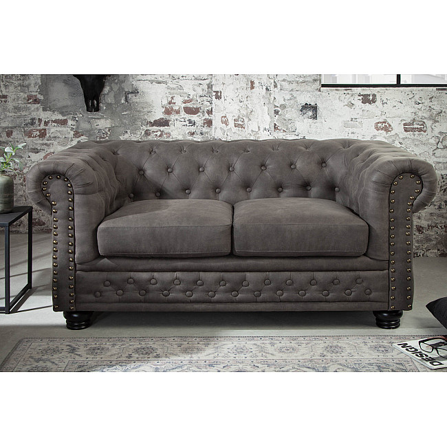 Sedacia súprava 40518 Chesterfield 2-sedenie Vintage Šedá Taupe Sedacia súprava 40518 Chesterfield 2-sedenie Vintage Šedá Taupe