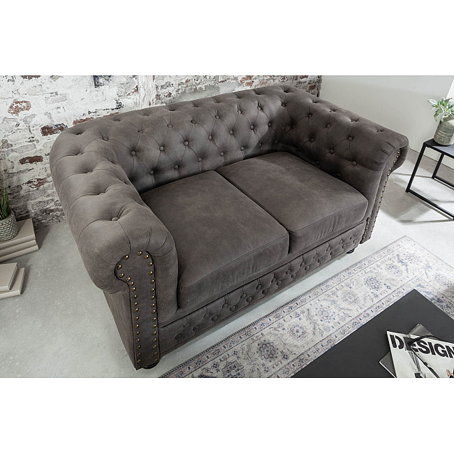 Sedacia súprava 40518 Chesterfield 2-sedenie Vintage Šedá Taupe Sedacia súprava 40518 Chesterfield 2-sedenie Vintage Šedá Taupe