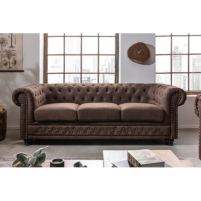 Sedacia súprava 40652 Chesterfield 3-sedenie Vintage Hnedá Sedacia súprava 40652 Chesterfield 3-sedenie Vintage Hnedá