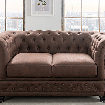 Sedacia súprava 40653 Chesterfield 2-sedenie Vintage Hnedá Sedacia súprava 40653 Chesterfield 2-sedenie Vintage Hnedá