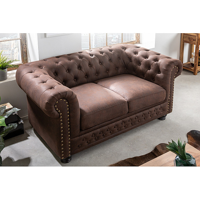 Sedacia súprava 40653 Chesterfield 2-sedenie Vintage Hnedá Sedacia súprava 40653 Chesterfield 2-sedenie Vintage Hnedá