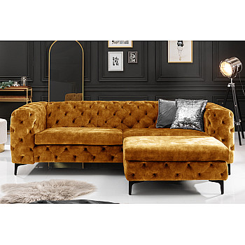 Sedacia súprava 41298 235cm Modern Barock Zamat Žltá Sedacia súprava 41298 235cm Modern Barock Zamat Žltá