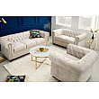 Sedacia súprava 42310 Chesterfield 3-sedenie Zamat Champagner