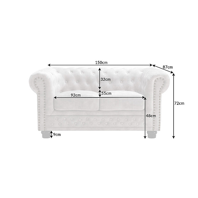 Sedacia súprava 42311 Chesterfield 2-sedenie Zamat Champagner Sedacia súprava 42311 Chesterfield 2-sedenie Zamat Champagner