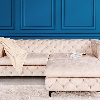 Sedacia súprava 42641 235cm Modern Barock Zamat Champagner Sedacia súprava 42641 235cm Modern Barock Zamat Champagner