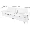 Sedacia súprava 42703 220cm Cozy - Teddy látka biela Sedacia súprava 42703 220cm Cozy - Teddy látka biela