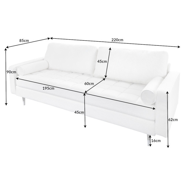 Sedacia súprava 42703 220cm Cozy - Teddy látka biela Sedacia súprava 42703 220cm Cozy - Teddy látka biela
