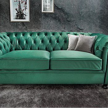 Sedacia súprava 43116 Windsor 3-sedenie Zamat Zelená Sedacia súprava 43116 Windsor 3-sedenie Zamat Zelená