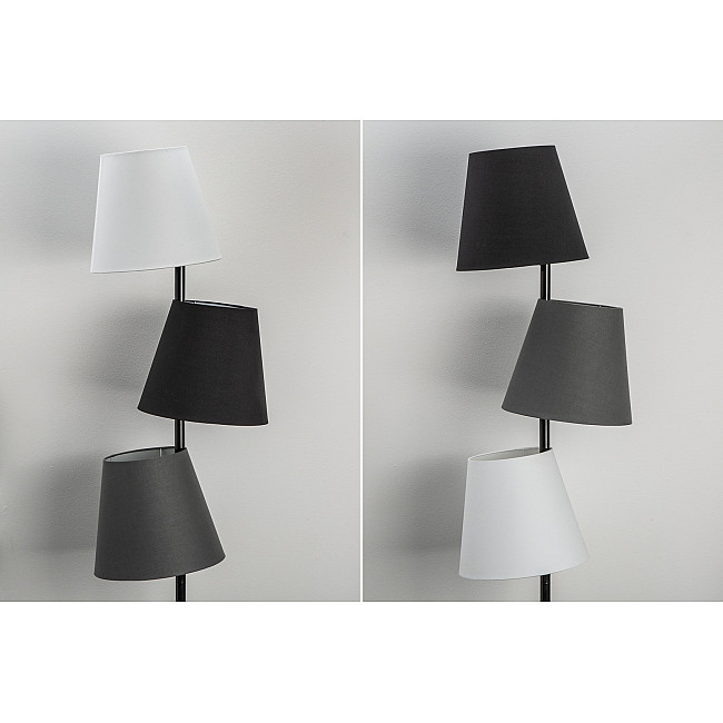 Stojaca lampa 39674 Levels 163cm Čierna, Šedá, Biela Stojaca lampa 39674 Levels 163cm Čierna, Šedá, Biela