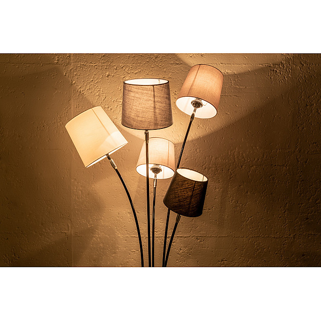 Stojaca lampa 40745 Levels 176cm Čierna, Šedá, Biela