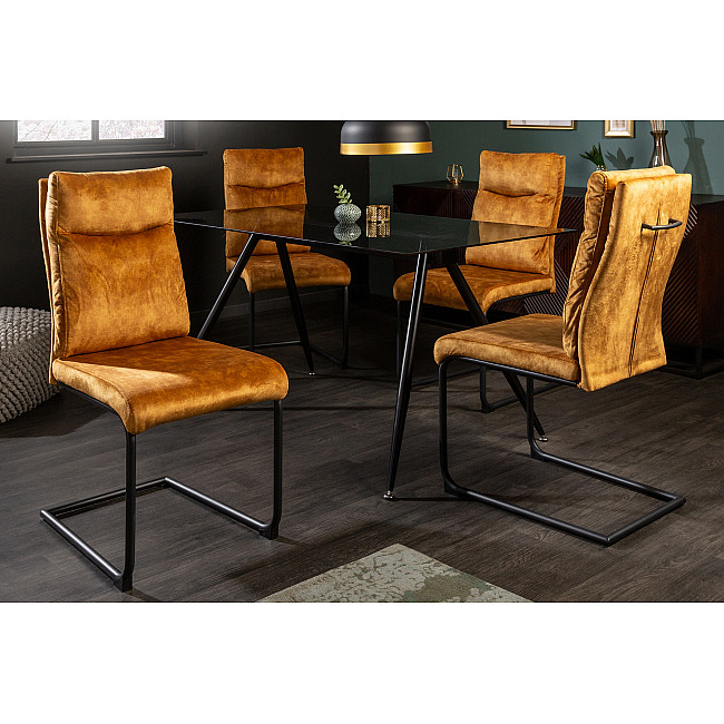 Stolička 41169 Comfort Zamat Žltá Stolička 41169 Comfort Zamat Žltá